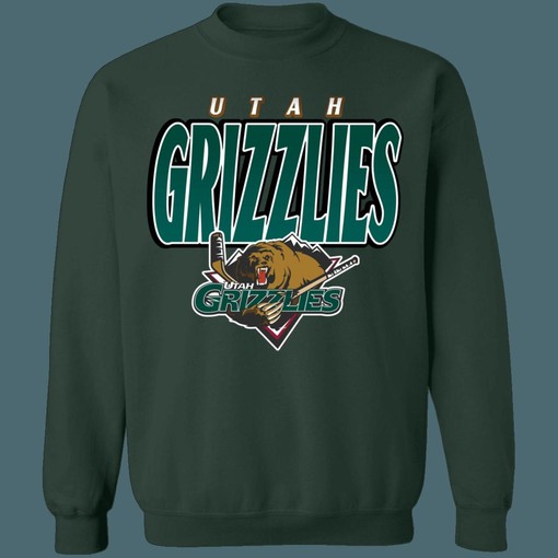 Utah Grizzlies Vintage ECHL Hockey Graphic Crewneck Sweatshirt - Retro Style - Image 4