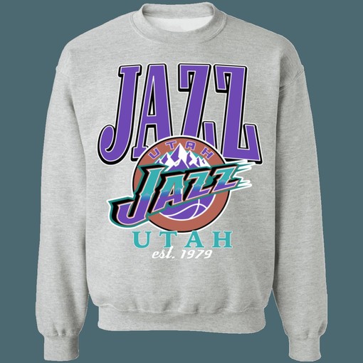 Utah Jazz 1979 Vintage NBA Sweatshirt Hoodie Shirt - NBA Fans, State University Shirt - Image 2