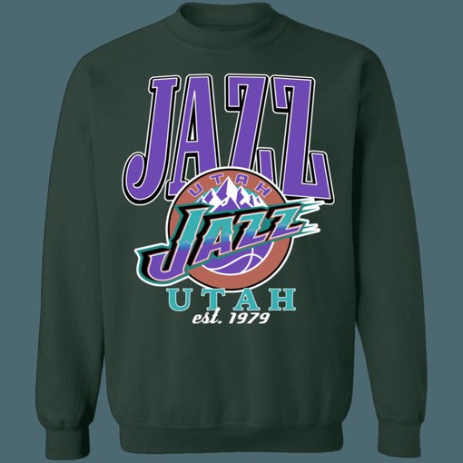 Utah Jazz 1979 Vintage NBA Sweatshirt Hoodie Shirt - NBA Fans, State University Shirt - Image 3