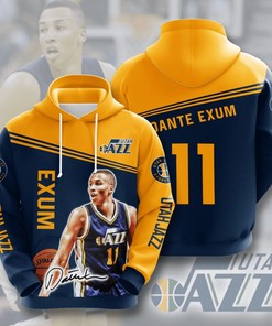 Utah Jazz Custom All Over Print 3D Hoodie with Personalized Features