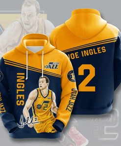 Utah Jazz Theme All Over Print Hoodie in 3D Design for Sport Lovers
