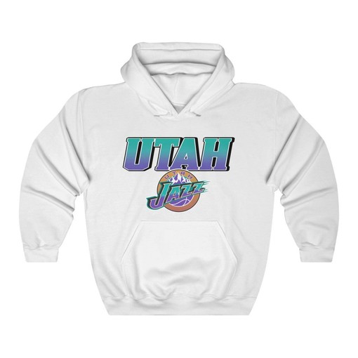 Utah Jazz Vintage 90's NBA Sweatshirt Hoodie Shirt - NBA Fans, Sport Shirts Girls - Image 2
