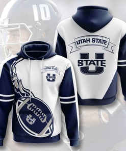 Utah State Aggies All Over Print Custom Hoodie with 3D Printful