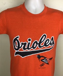VTG 1988 Baltimore Orioles T-Shirt Orange 80S NCAA Team Single Stitch With NCAA Shirts Women