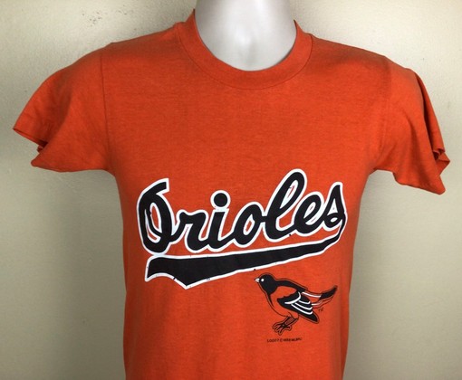 VTG 1988 Baltimore Orioles T-Shirt Orange 80S NCAA Team Single Stitch With NCAA Shirts Women