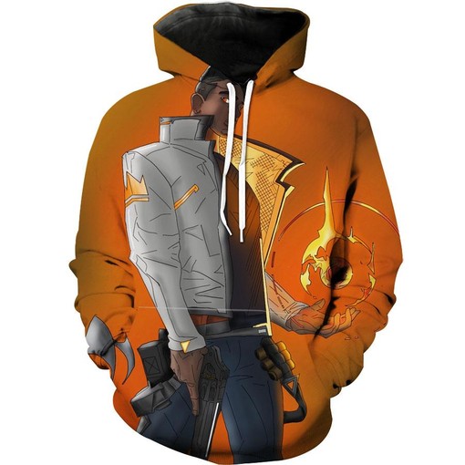 Valorant Phoenix Video Game Character All Over Print Custom Hoodie