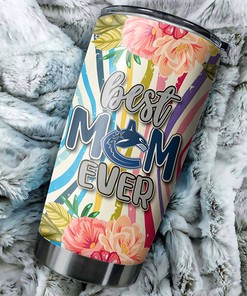 Vancouver Canucks NHL Tumbler - Elegant Floral Design for the Best Mom Ever