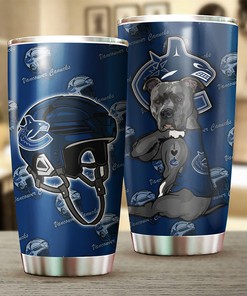 Vancouver Canucks NHL Tumbler NHL Fans' Funny Dog Design Tumbler, Perfect for Gifting and Tumbler Gift Ideas
