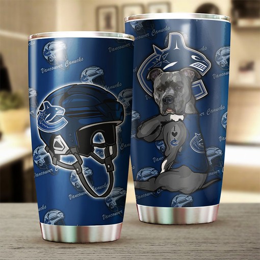 Vancouver Canucks NHL Tumbler NHL Fans' Funny Dog Design Tumbler, Perfect for Gifting and Tumbler Gift Ideas