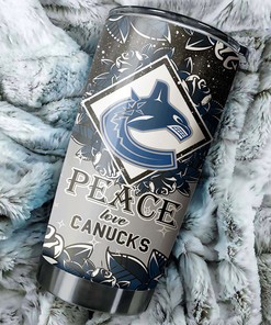 Vancouver Canucks NHL Tumbler NHL Fans' Peace Love Design Tumbler, Ideal for Any Occasion with Tumbler Ideas