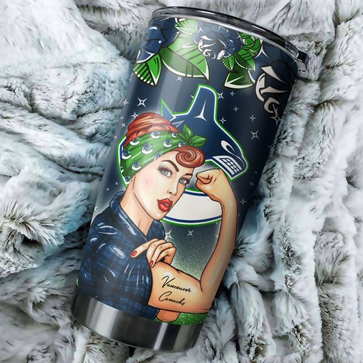 Vancouver Canucks NHL Tumbler NHL Logo Strong Best Mom Ever Tumbler, Perfect for Dedicated Fans and Tumbler Gift Ideas - Image 2