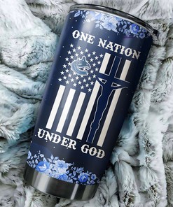 Vancouver Canucks NHL Tumbler with Patriotic Motif - Perfect for Sports Fans