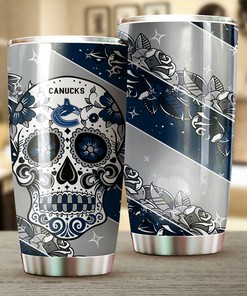 Vancouver Canucks NHL Tumbler with Skull Design - Perfect for Fans