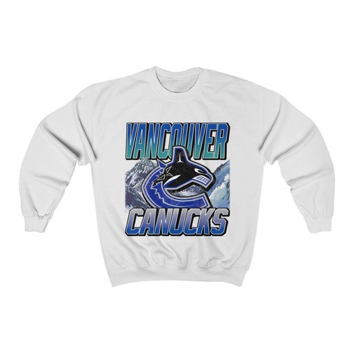 Vancouver Canucks Retro NHL Sweatshirt Hoodie Shirt - Gifts for NHL Fans, retro ncaa shirts - Image 2