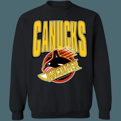 Vancouver Canucks SKATE Retro NHL Sweatshirt Hoodie T-Shirt - For Hockey Lovers, ncaa shirts for men - Image 2