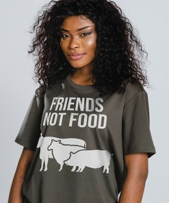 Vegan Animal Lover Friends Not Food Unisex Tee, Vegetarian and Vegan Shirt