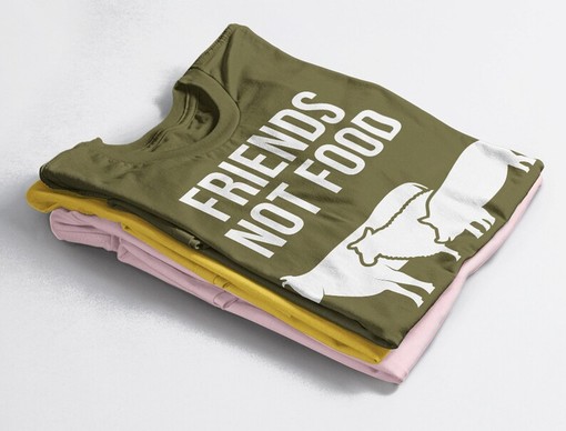 Vegan Animal Lover Friends Not Food Unisex Tee, Vegetarian and Vegan Shirt - Image 4