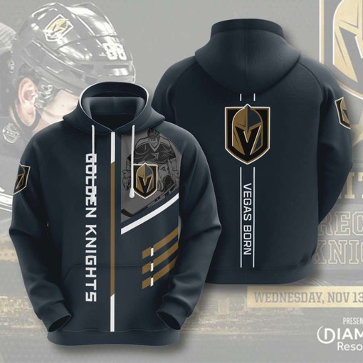 Vegas Golden Knights Full Size All Over Print Zip Hoodie for Men