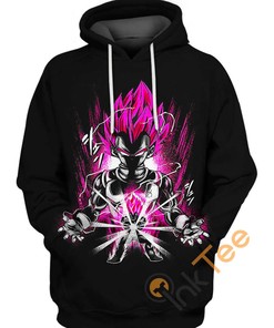 Vegeta's Classic Super Saiyan Hoodie in 3D Design for Dragon Ball Fans