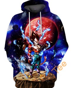 Vegeta's Godly Transformation 3D Hoodie with Bold Print