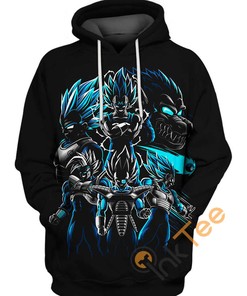 Vegeta's Transformations All Over Print 3D Hoodie for Dragon Ball Fans