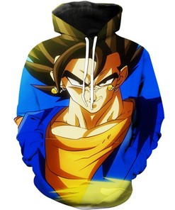 Vegito Dragon Ball Hoodie with 3D All Over Print in Stunning Design