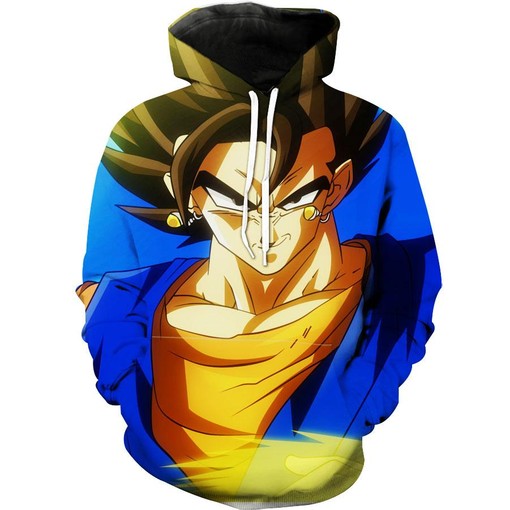 Vegito Dragon Ball Hoodie with 3D All Over Print in Stunning Design