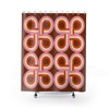 Vibrant Colorful Retro Shower Curtain, Groovy 60's 70's Hippie Bathroom Accessory for a Unique Bathroom Decor