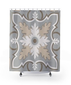 Vibrant Contemporary Shower Curtain for College Dorm and Bathroom