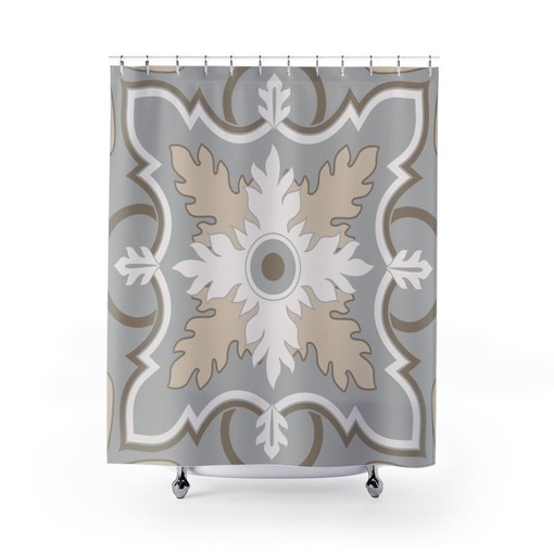 Vibrant Contemporary Shower Curtain for College Dorm and Bathroom