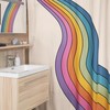 Vibrant Groovy 60's 70's Retro Shower Curtain - Hippie Bathroom Accessory with Designs