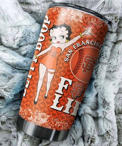 Vibrant San Francisco Giants MLB Tumbler featuring Betty Boop's Classic Quote with Custom MLB Logo