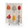 Vibrant Trees Print Shower Curtain for Nature-Inspired Bathroom Decor