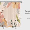 Vibrant and Trendy Colorful Flowers Shower Curtain with Hooks - Unique and Chic Bathroom Decor