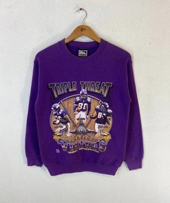 Vikings Triple Threat Pro Player Vintage Style Sweatshirt T-shirt, NCAA Football Teams Gifts for Fans