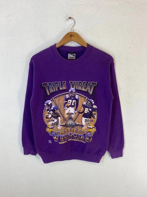 Vikings Triple Threat Pro Player Vintage Style Sweatshirt T-shirt, NCAA Football Teams Gifts for Fans