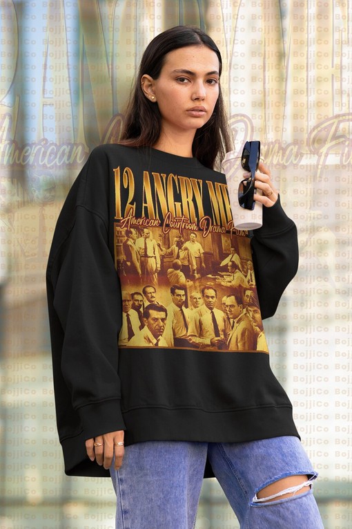 Vintage 12 Angry Men Sweater, Fan Tees, Retro 90s Film T-shirt