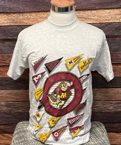 Vintage 1980S University Of Minnesota Golden Gophers NCAA Crewneck Sports 80S T-Shirt, Perfect Vintage Collection