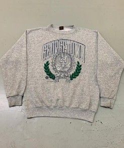 Vintage 1980s Georgetown Hoyas NCAA Football Sports Shirt - College Shirts for Fans