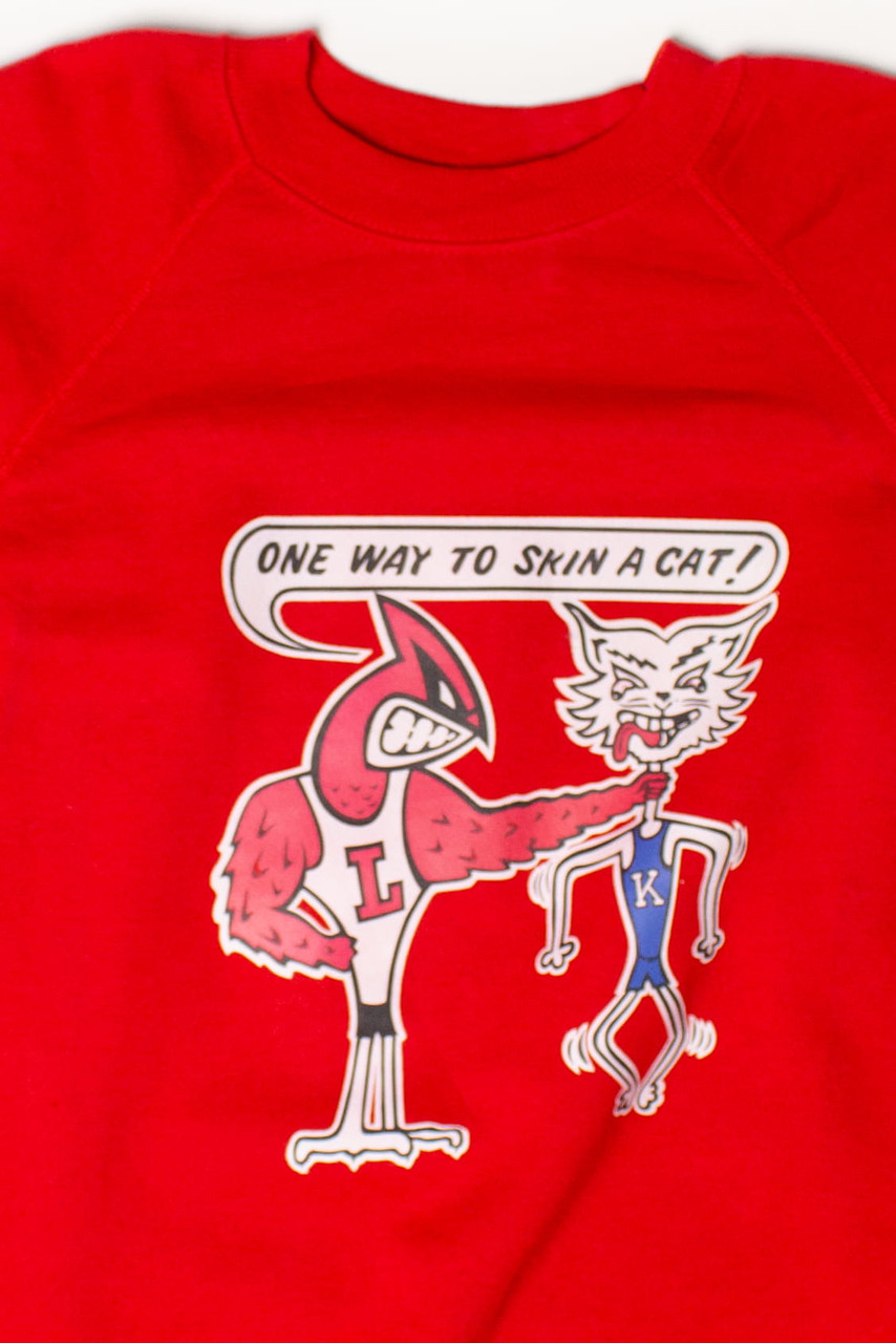 Vintage 1980s Louisville vs. Kentucky Football Uni Shirt - NCAA Shirts for Fans - Image 2