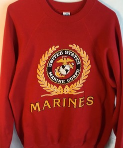 Vintage 1980's Marine Corps Sweatshirt, T-shirt, Hoodie, Sport Shirts Unisex