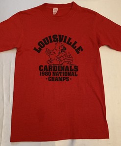 Vintage 1980s NCAA Louisville Cardinals Champions T-Shirt - NCAA Shirts for Fans