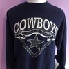 Vintage 1980's NFL Dallas Cowboys Football Nutmeg Mills Blue Crewneck Unisex Sweatshirt Hoodie Shirt Ideal for Fans
