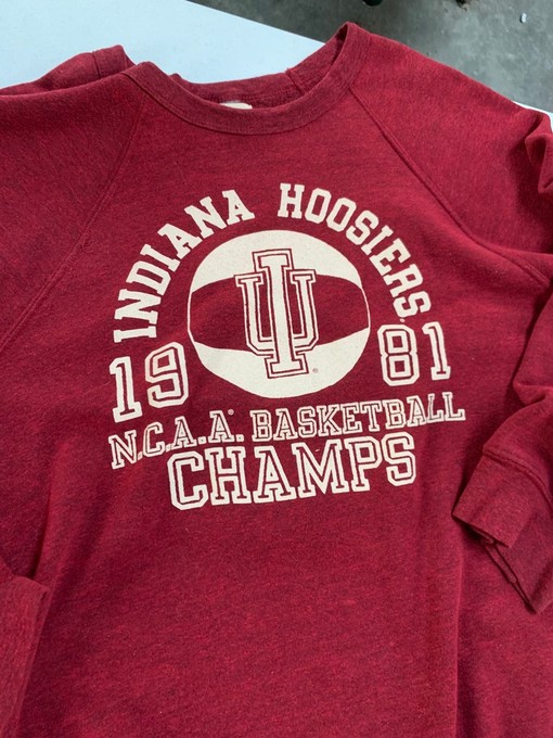 Vintage 1981 Indiana University NCAA Basketball Champs Sweatshirt for NCAA Fans - Relive the Glory Days