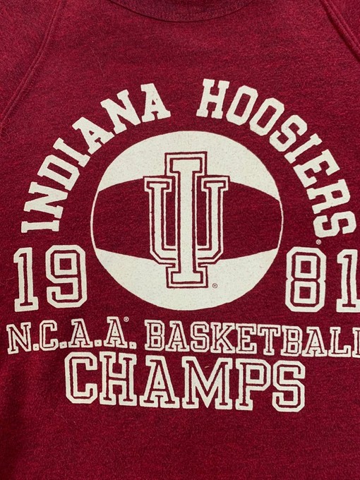 Vintage 1981 Indiana University NCAA Basketball Champs Sweatshirt for NCAA Fans - Relive the Glory Days - Image 2