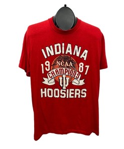 Vintage 1987 Indiana University Hoosier IU Champs Graphic Shirt for NCAA Fans - Relive the Glory Days