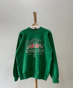 Vintage 1988 Michigan State Rose Bowl Football Crewneck Sweatshirt Featuring Iconic Quote
