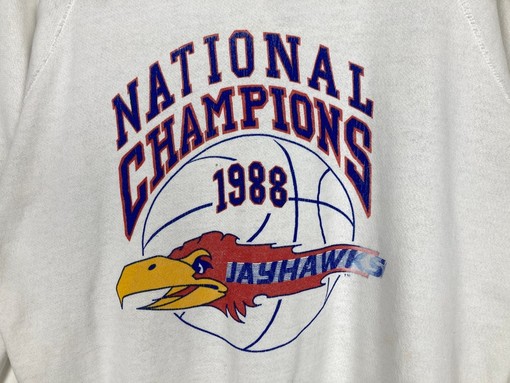 Vintage 1988 National Champion University of Kansas Baseball Sweatshirt - Image 2