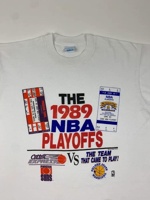 Vintage 1989 BNA Playoffs Warriors Vs Suns Ticket T-Shirt, Hoodie, Sweatshirt Gift for BNA Fans