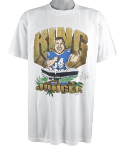 Vintage 1990 Chris Spielman #54 Nfl King Of The Jungle T-Shirt